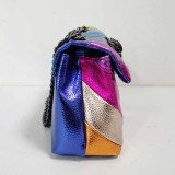 Blue Casual Street Patchwork Chains Bags