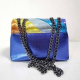 Blue Casual Street Patchwork Chains Bags