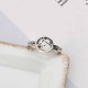 Silver Vintage Letter Patchwork Rings