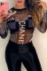 Black And White Sexy Print Patchwork Letter Swimwears