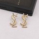 Gold Simplicity Letter Patchwork Earrings