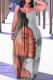 Grey Sexy Casual Print Backless Spaghetti Strap Long Dress Dresses