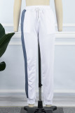 White Casual Solid Hollowed Out Patchwork O Neck Short Sleeve Two Pieces