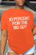 Orange Casual Street Print Patchwork Letter O Neck T-Shirts
