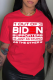 Red Casual Street Print Patchwork Letter O Neck T-Shirts