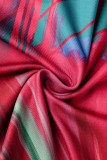 Colour Sexy Print Hollowed Out Backless Spaghetti Strap Long Dress Dresses