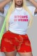 Pink Casual Letter Print Basic O Neck Short Sleeve Two Pieces