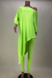 Black Casual Solid Patchwork Off the Shoulder Long Sleeve Two Pieces