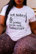 White Casual Street Print Patchwork Letter O Neck T-Shirts