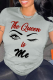 Grey Casual Street Print Patchwork Letter O Neck T-Shirts