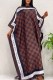 Brown Casual Print Letter Off the Shoulder One Step Skirt Dresses