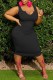 Black Casual Solid Basic V Neck Vest Dress Dresses
