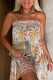 Multicolor Sexy Casual Print Backless Spaghetti Strap Sleeveless Dress Dresses