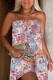 Pink Sexy Casual Print Backless Spaghetti Strap Sleeveless Dress Dresses