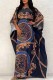 Black Casual Figure Print Patchwork Off the Shoulder One Step Skirt Dresses