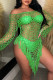 Green Sexy Solid Tassel Hollowed Out Patchwork Asymmetrical Swimwears Cover Up