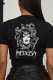 Black Sexy Vintage Print Patchwork O Neck T-Shirts