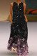 Black Casual Print Patchwork V Neck Straight Dresses