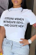 White Casual Daily Print Patchwork Letter O Neck T-Shirts