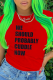 Red Casual Street Print Patchwork Letter O Neck T-Shirts