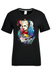 Red Sexy Street Print Patchwork O Neck T-Shirts