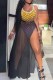 Yellow Sexy Print Letter Swimwears