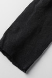 Black Sexy Sportswear Solid Hollowed Out Patchwork Halter Skinny Jumpsuits