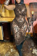 Black Sexy Print Patchwork See-through O Neck Pencil Skirt Plus Size Dresses