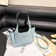 Sky Blue Street Simplicity Letter Patchwork Bags