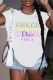 White Casual Street Print Slit Letter O Neck T-Shirts