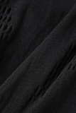 Black Sexy Sportswear Solid Hollowed Out Patchwork Halter Skinny Jumpsuits
