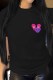 Black Casual Print Patchwork O Neck T-Shirts