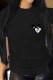 Black Casual Print Patchwork O Neck T-Shirts