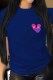 Blue Casual Print Patchwork O Neck T-Shirts