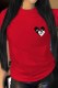 Red Casual Print Patchwork O Neck T-Shirts