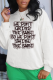 White Street Daily Print Patchwork Letter O Neck Tops