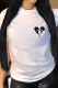 White Casual Print Patchwork O Neck T-Shirts