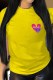 Yellow Casual Print Patchwork O Neck T-Shirts