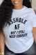 White Street Daily Print Patchwork Letter O Neck T-Shirts