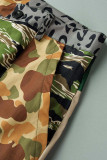 Camouflage Casual Street Print Patchwork High Waist Straight Patchwork Bottoms