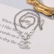 Silver Simplicity Geometric Chains Rhinestone Necklaces