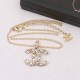 Gold Simplicity Geometric Chains Rhinestone Necklaces
