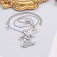 Silver Simplicity Geometric Chains Rhinestone Necklaces