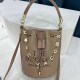 Khaki Casual Street Letter Draw String Bags(Without Chain)