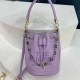 Light Purple Casual Street Letter Draw String Bags(Without Chain)