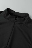 Black Sexy Solid Patchwork See-through V Neck Skinny Jumpsuits