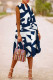 Blue Casual Solid V Neck Sleeveless Dress Dresses