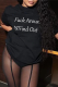 Black Casual Street Print Patchwork Letter O Neck T-Shirts