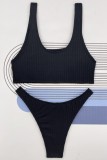 Green Sexy Solid Backless Swimwears (With Paddings)