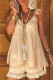 Khaki Casual Solid Patchwork V Neck Two Pieces